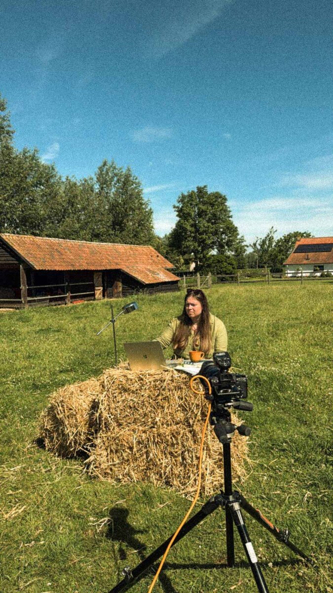 Tine tijdens shoot van Arvesta
